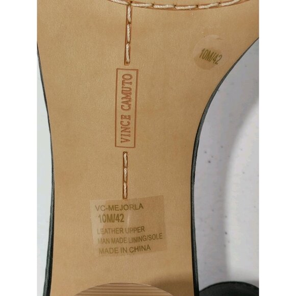 Vince Camuto Mejorla Black Leather Upper Ankle Strap Sandals Women's Sz 10 - Picture 10 of 12